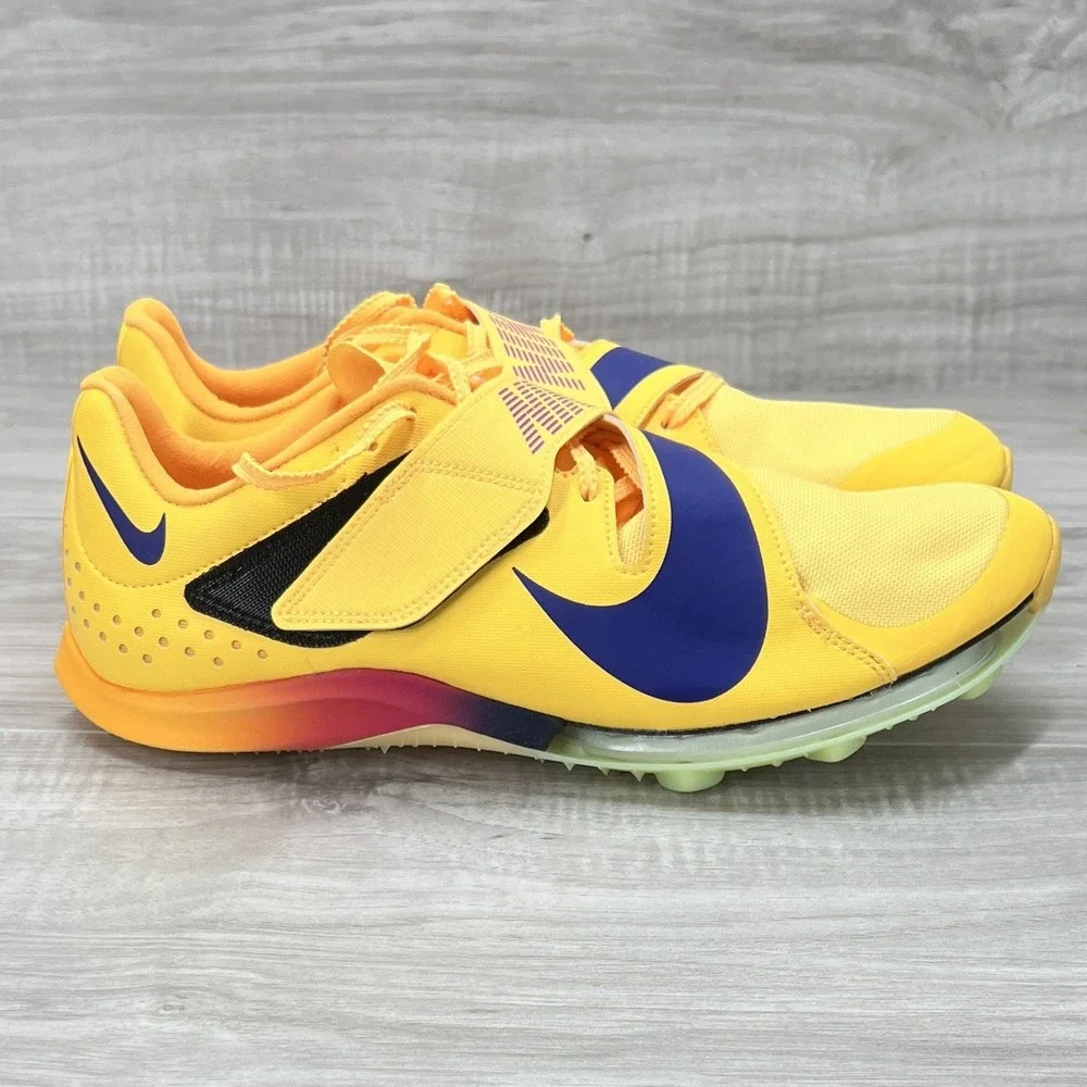 NEW Nike Air Zoom LJ Elite Long Jump Yellow Track Shoes nby FZ9326-800 Men's 9.5